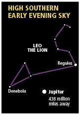 Leo pushing Orion out of night sky