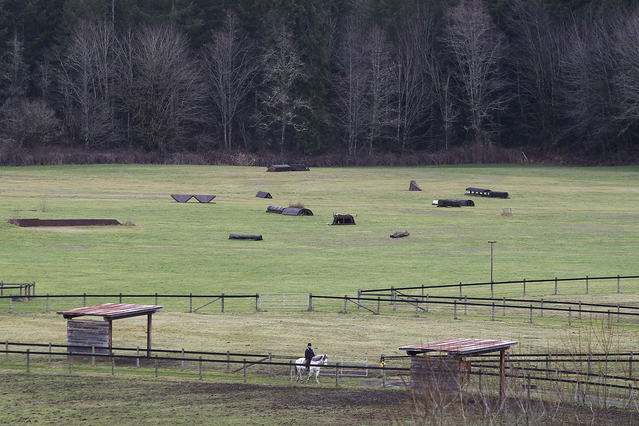 The cross-country course is seen at Polestar Farm in Lochsloy. Decher uses the course to train horses for “three-day eventing," which includes jumping, cross-country events and dressage.