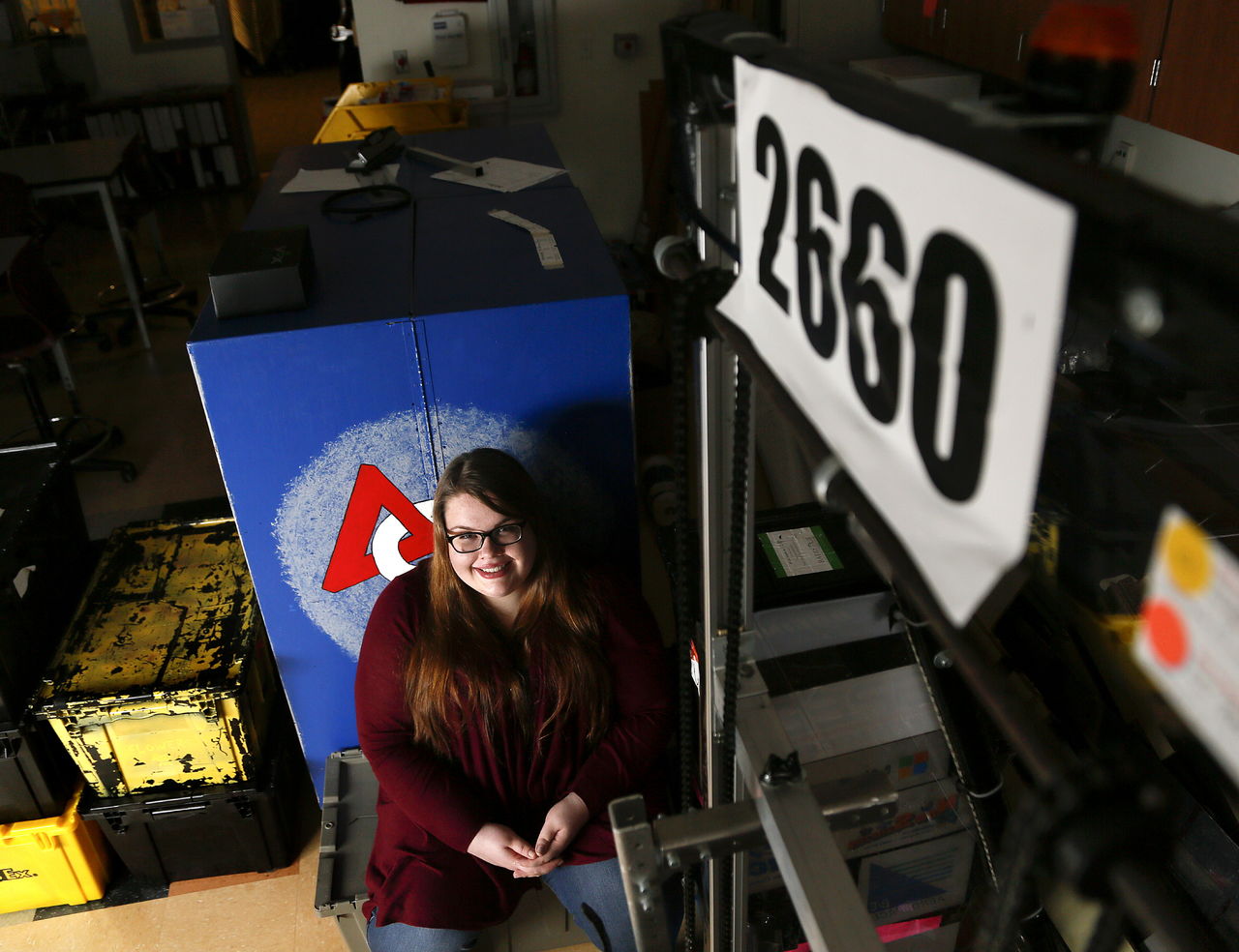 Madyson Yetter is in her element when she’s hanging out with the robots at Marysville Arts & Technology High School.