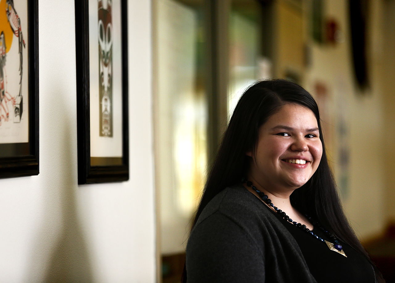 Tulalip Heritage High School senior Mikaylee Pablo is involved in school activities including ASB, cheerleading, volleyball and the Tulalip Youth Council, yet still finds time to be a mentor to elementary students.