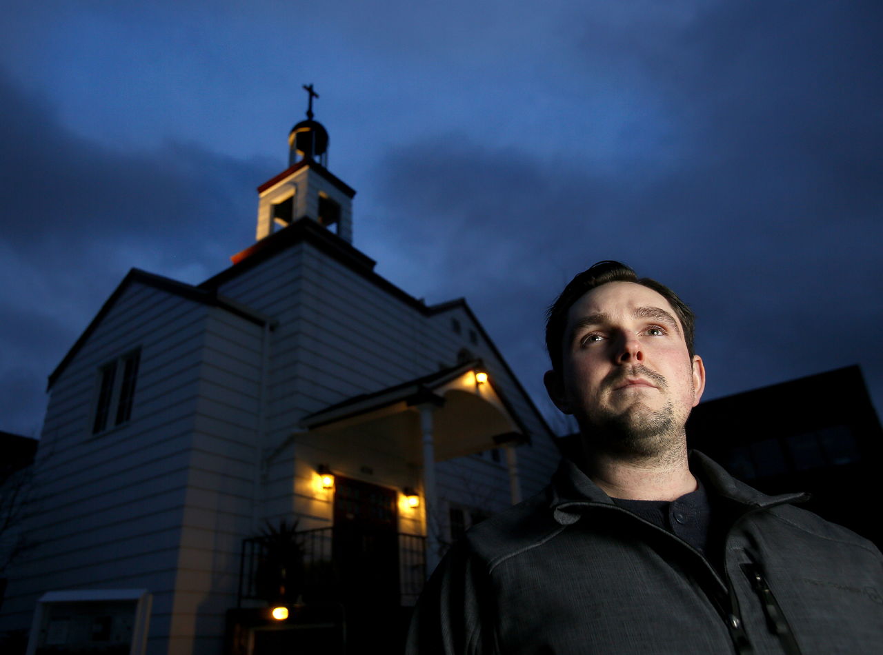 On early evenings, Riley MacElveen meets with caregivers and people who are dealing with mental health issues twice each month at the North Sound Church in Edmonds. The church has been recognized statewide for its work with mental health problems.