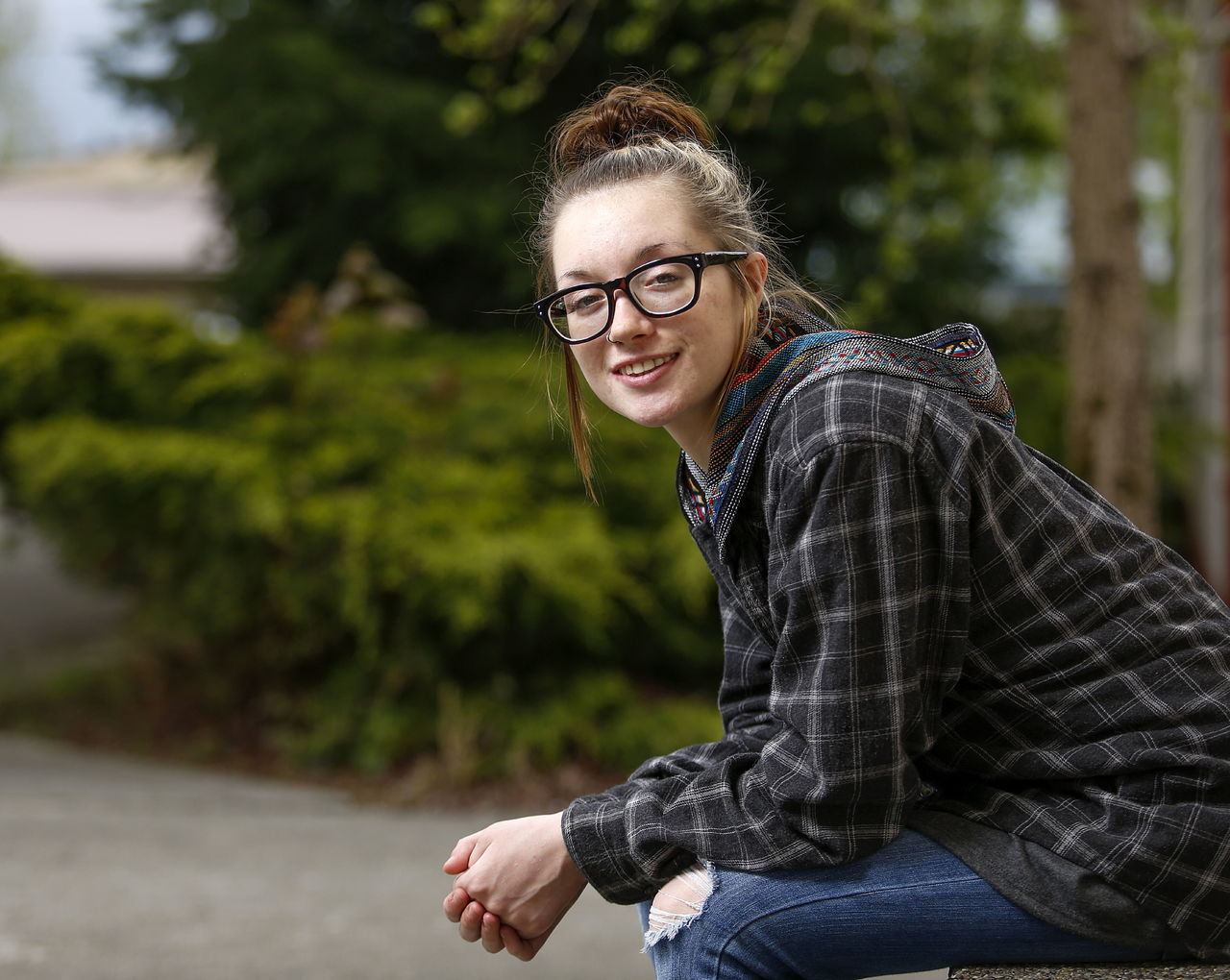 Amy Garner, a junior at Marysville Mountain View High School, finds time outside of school to help the homeless.