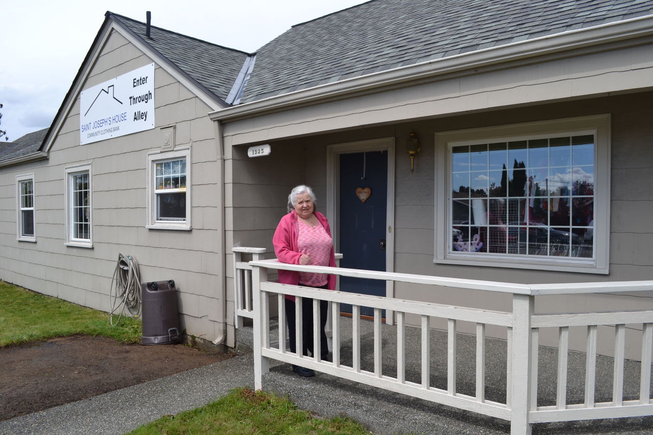 Saint Joseph’s House, a clothing bank in Marysville, sports a new sign to make it easier for people to find help.