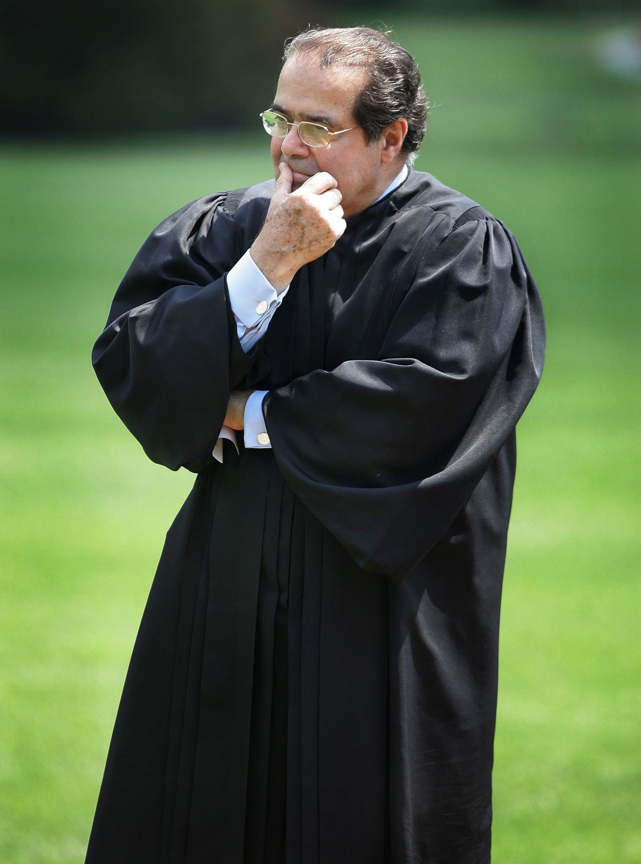 Supreme Court Justice Antonin Scalia on the South Lawn at the White House in 2006.