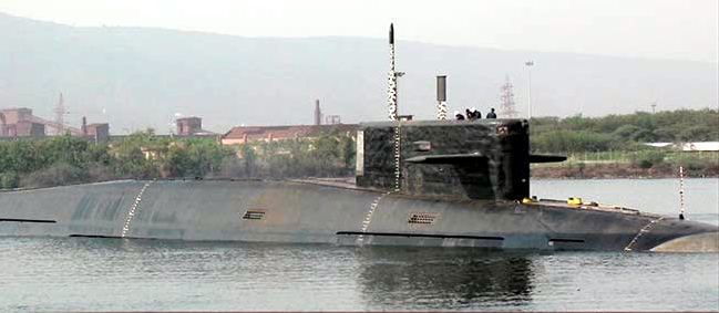 The INS Arihant during sea trials in 2014.