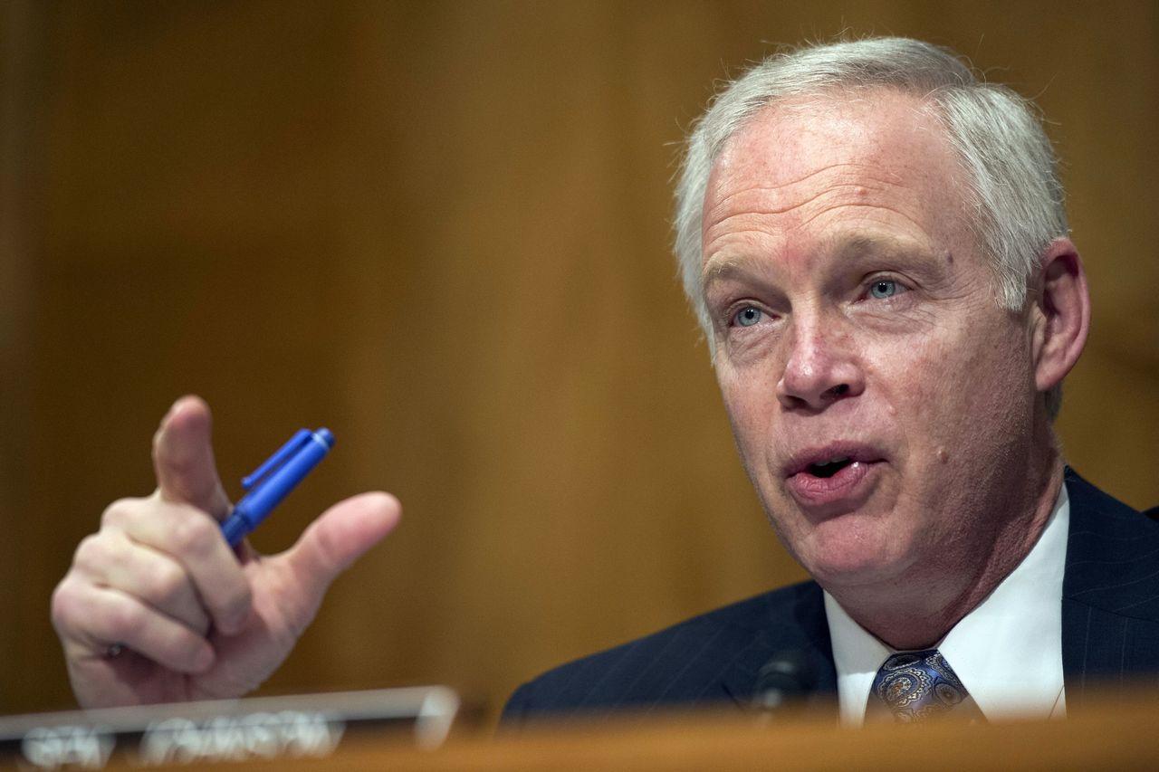 Sen. Ron Johnson, R-Wis., speaks Feb. 2 on Capitol Hill in Washington. Johnson, the Republican chair of the Senate government affairs panel, asked Health and Human Services Secretary Sylvia Burwell on April 4 if the drives stolen from the federal Office of Child Support Enforcement in Olympia were ever recovered.