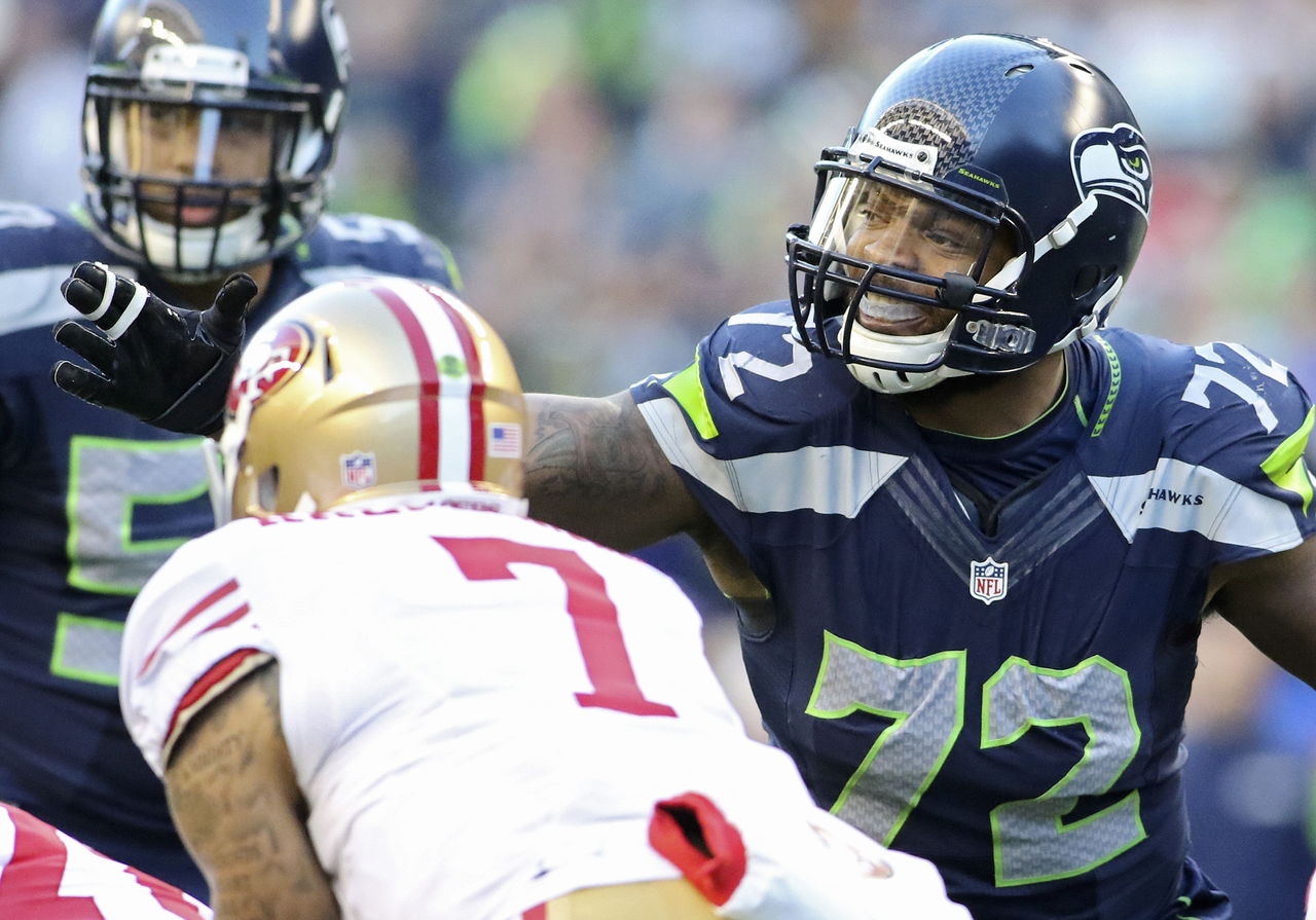 Seahawks defensive end Michael Bennett had a career-high 10 sacks in the 2015 season.