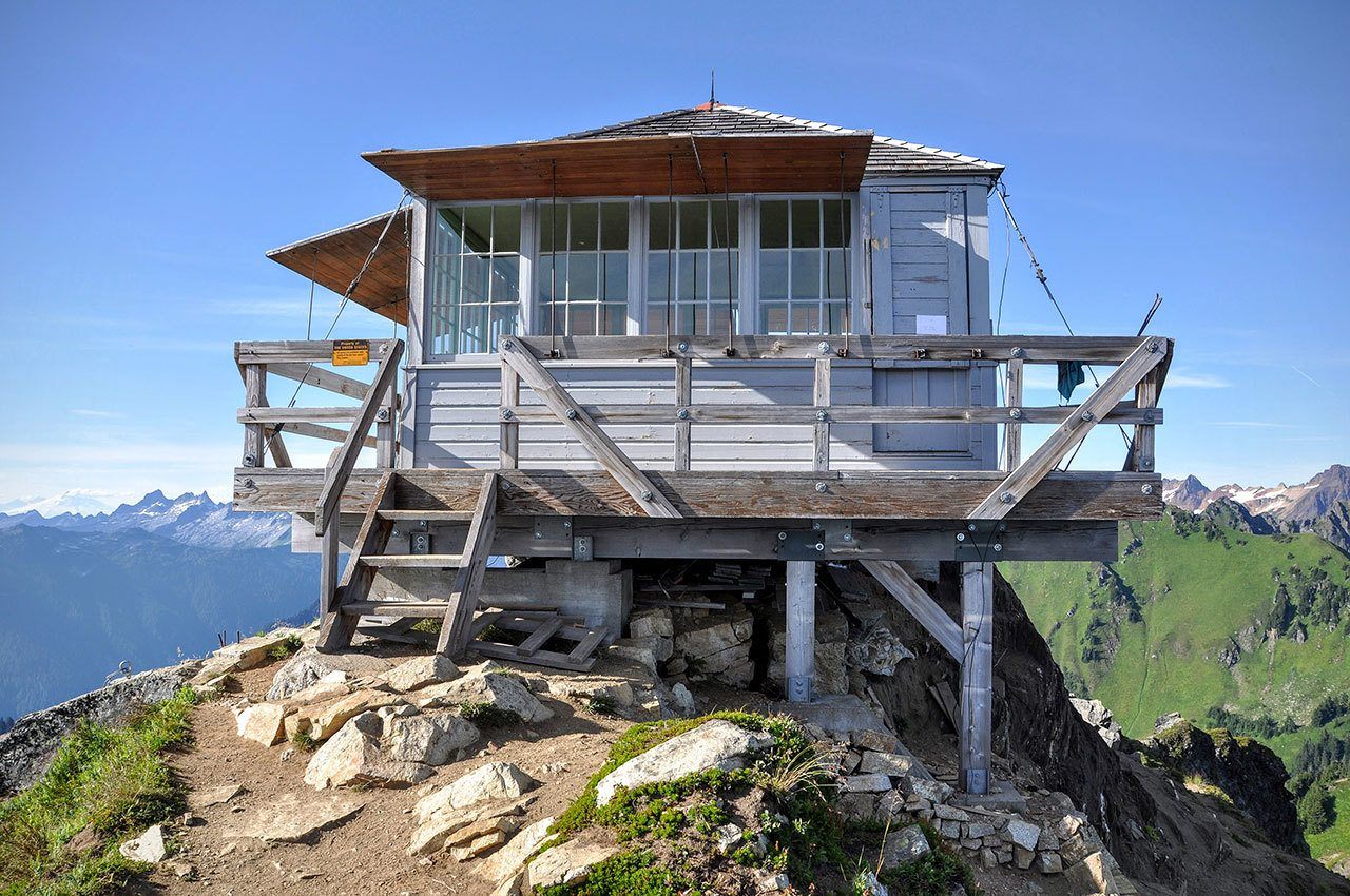 The hike to Green Mountain Fire Lookout is challenging, but the views are well worth the effort. (Brandon Fralic / For The Herald)