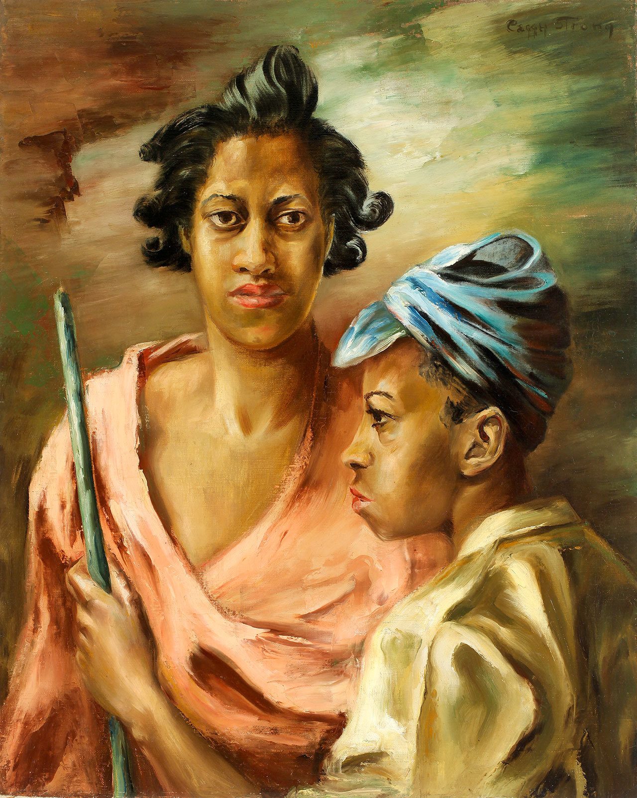 “The Sisters,” painted in 1938, is among the works displayed in the Cascadia Art Museum exhibit on Peggy Strong.