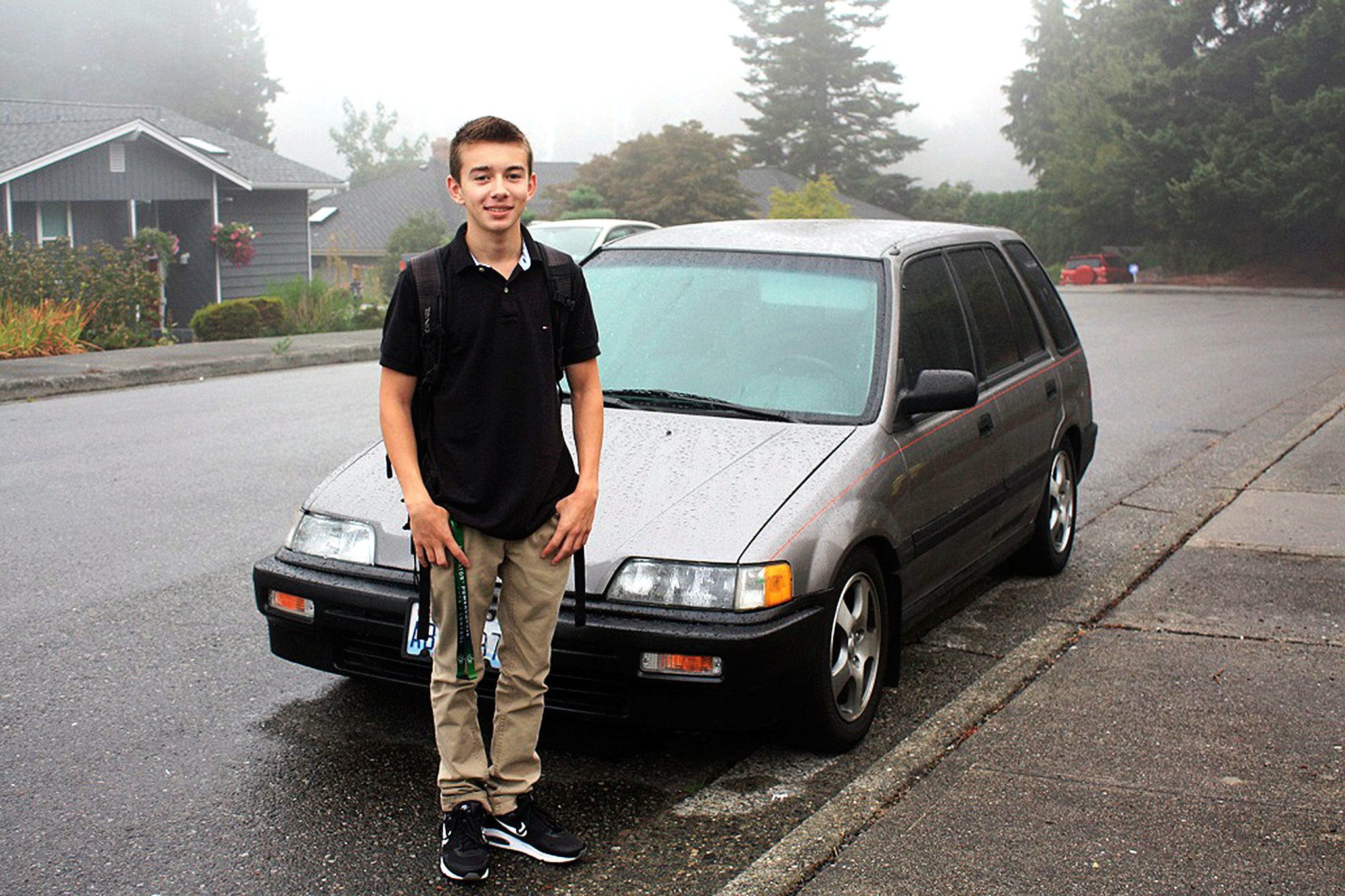 Matthew Truax’s mother, Melinda Truax, took this photo of her son on the first day of his junior year at Meadowdale High School. The 16-year-old died Sept. 13, 2013, after collapsing on the Meadowdale track during PE class. (Truax family photo)