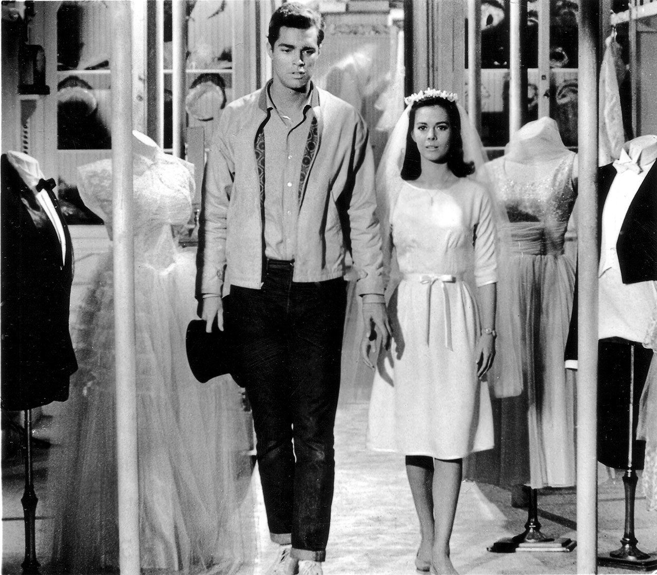 Richard Beymer and Natalie Wood play star-crossed lovers in the 1961 film “West Side Story.” (Associated Press)