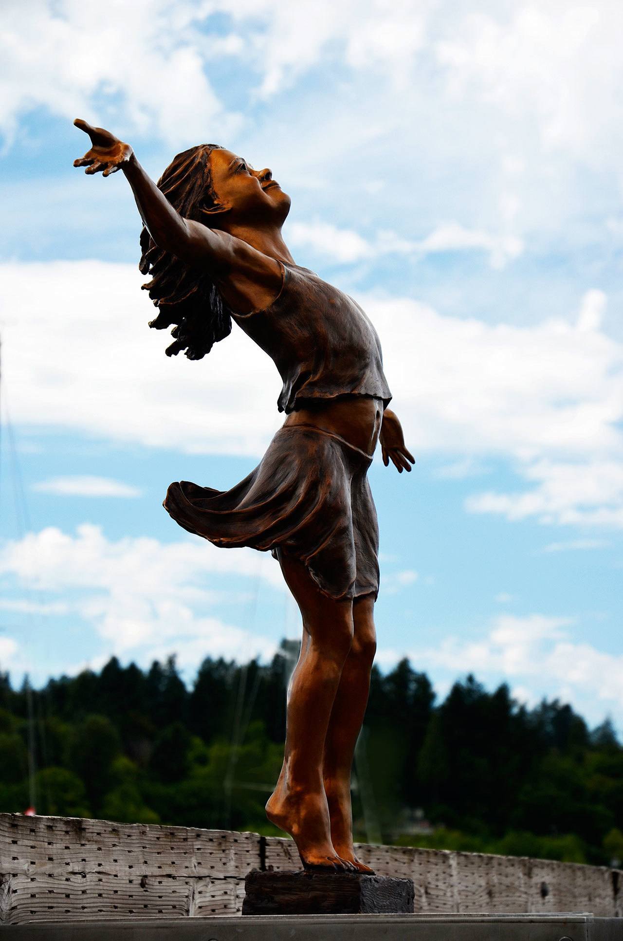 Edmonds artist David Varnau based his bronze sculpture “Joie de Vivre” on his granddaughter Abigail. You can see the clay mold for the sculpture on display at Varnau’s studio this weekend during the free, self-guided Edmonds Art Studio Tour.