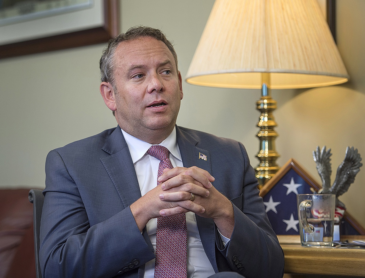 In this July 27 photo, Spokane Mayor David Condon speaks in Spokane. (Dan Pelle/The Spokesman-Review, via AP)