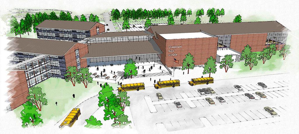 Stanwood High School conceptual site plan (McGranahan Architects)
