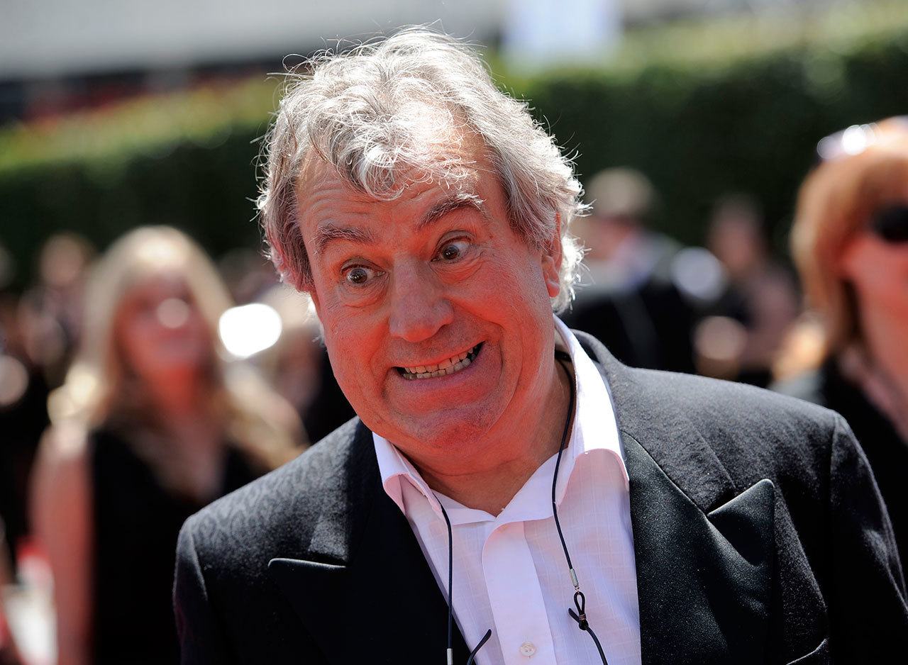 Terry Jones arrives at the Creative Arts Emmy Awards in Los Angeles in 2010. (Chris Pizzello / Associated Press, file)