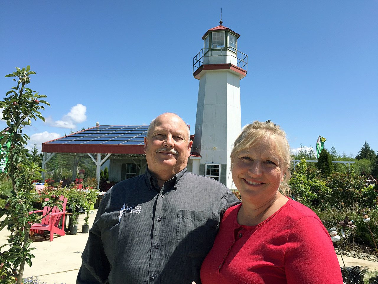 Kim and Blain Roberts own Westport Winery, a small producer on the Washington coast near Aberdeen. Their son, Dana, is the winemaker. (Andy Perdue / Great Northwest Wine)