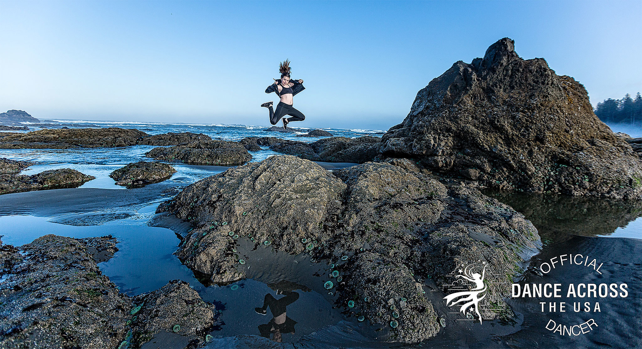 Madison Young, of Marysville, appears in a teaser image from the Dance Across the USA project. Young was one of the dancers selected to be photographed at Olympic National Park for the project that highlights both national parks and dance. (Photo by Jonathan Givens / Entertainment Photography Specialists)