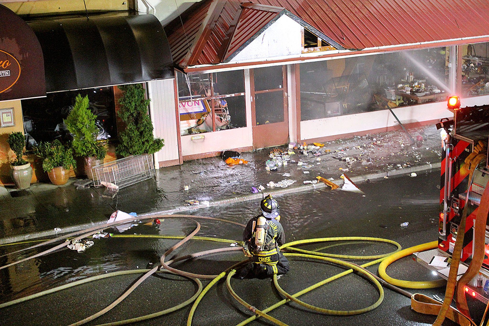 There were no injuries reported in the fire, which burned one of Arlington’s oldest commercial buildings. (Photo courtesy of City of Arlington)