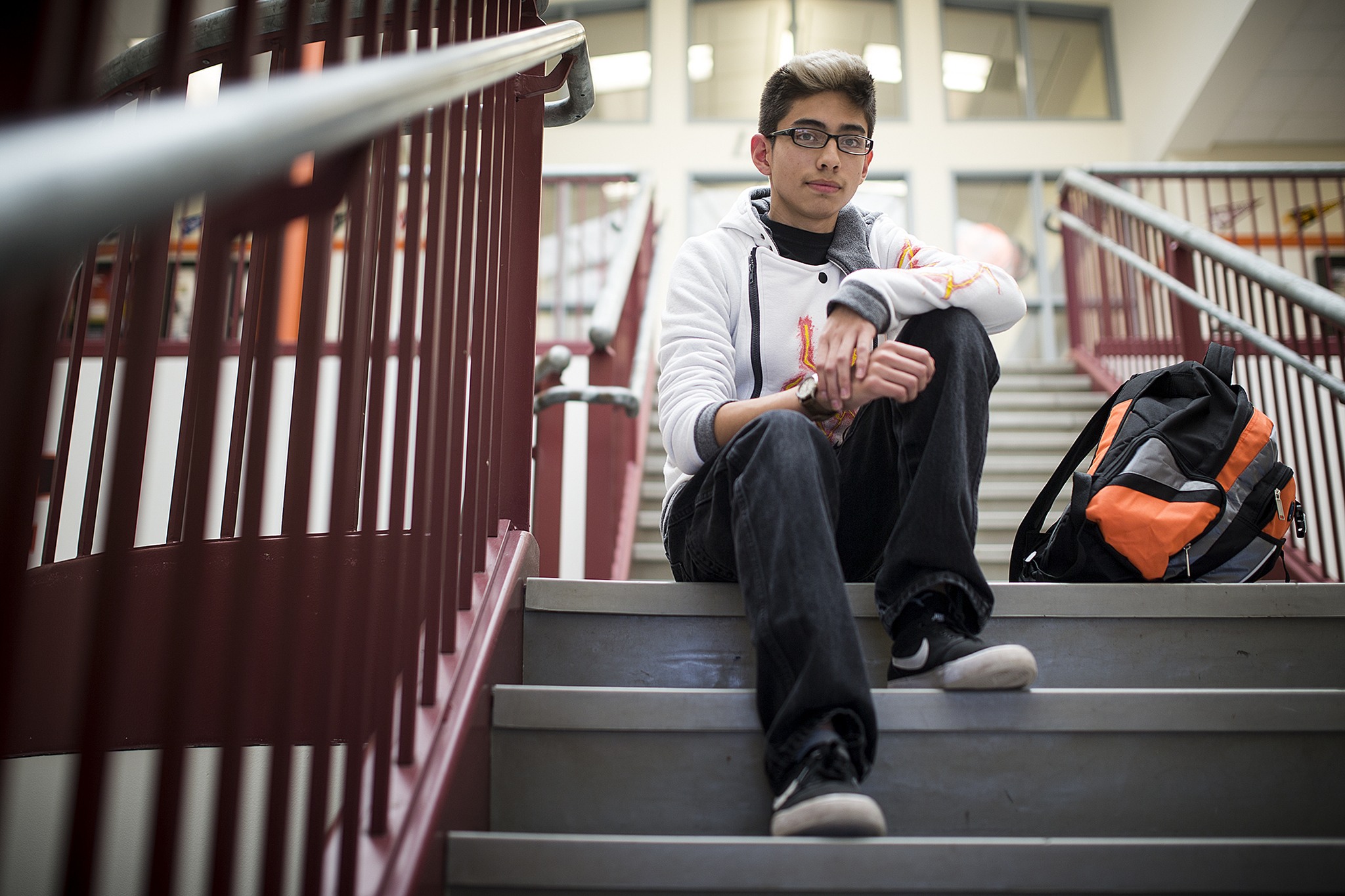 Monroe senior Erick Garcia-Ramirez plans on studying computer science when he continues his education after high school. (Ian Terry / The Herald)