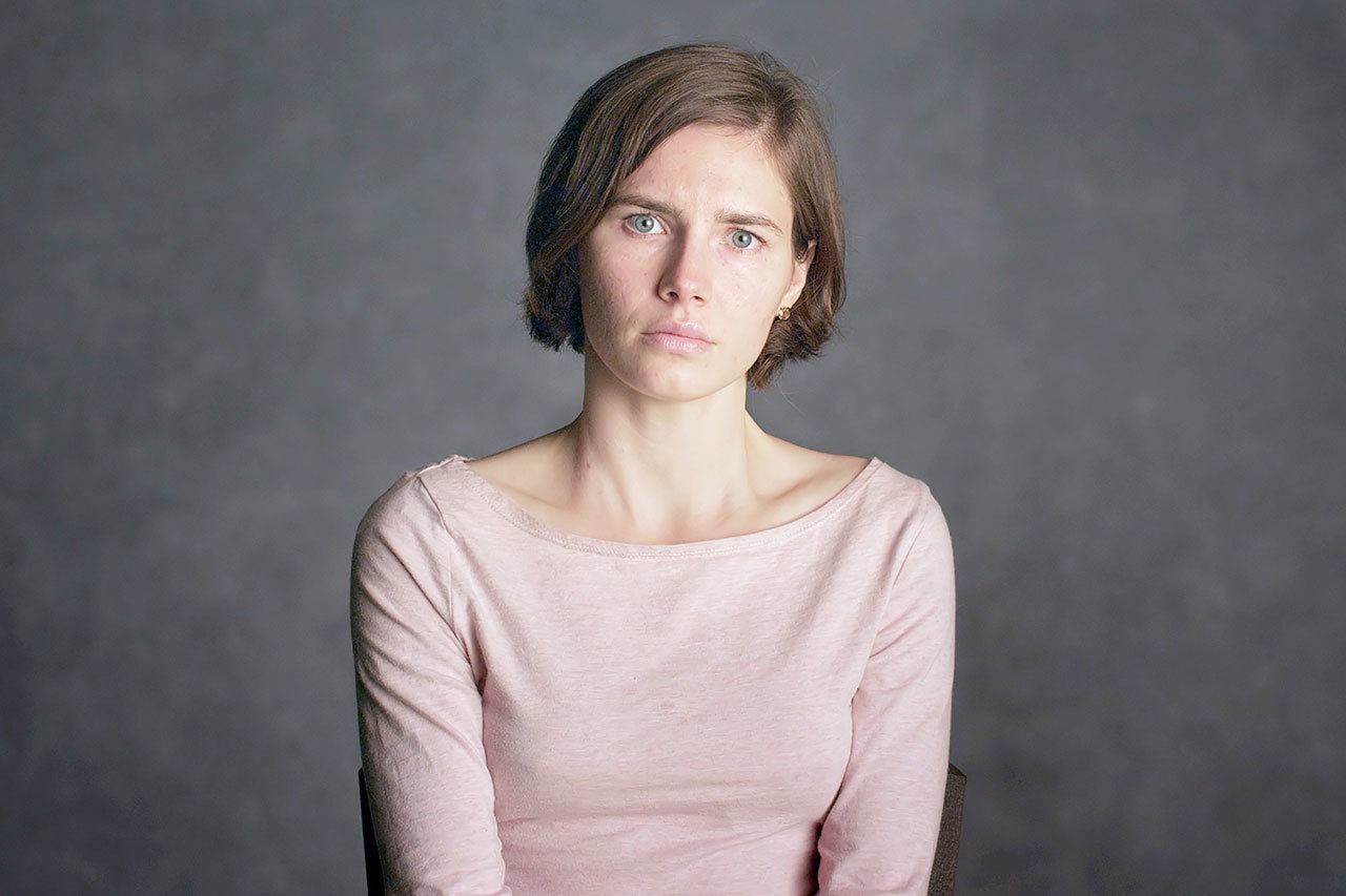 Amanda Knox in a scene from her self-titled documentary. (Netflix via AP)