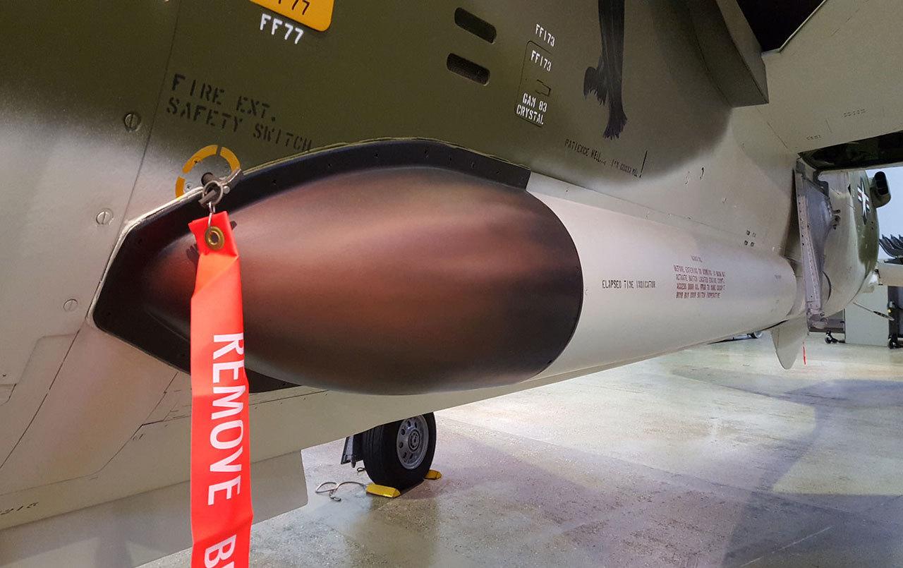 These lumps on the underside of the F-105G “Wild Weasel” hold electronic countermeasures, used to jam and warp surface-to-air missile signals. (Flying Heritage Collection)