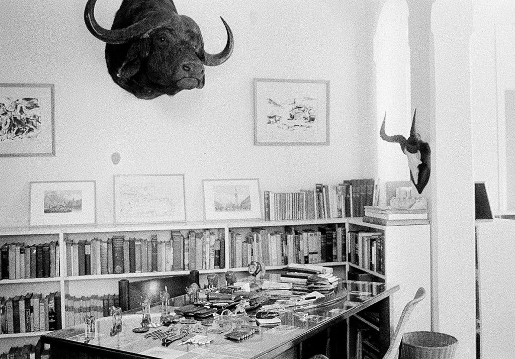 This May 18, 1965, photo shows the desk of U.S. novelist Ernest Hemingway, in San Francisco de Paula, Cuba. (AP Photo/File)
