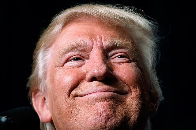 Republican presidential candidate Donald Trump speaks during a campaign rally on Monday, in Green Bay, Wisconsin. (AP Photo/Evan Vucci)