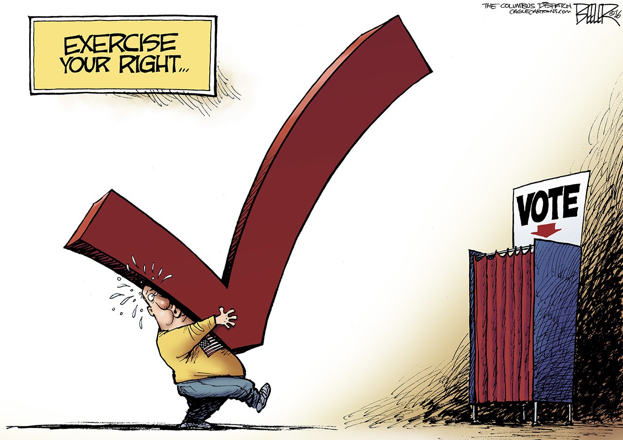 Editorial cartoons for Election Night, Nov. 8