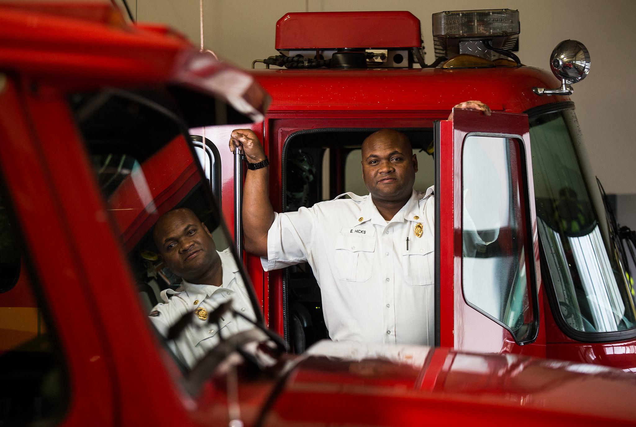 Eric Hicks was named chief of the Everett Fire Department on Wednesday. He started volunteer firefighting at 19, and was hired in Everett in 1999. (Andy Bronson / The Herald)