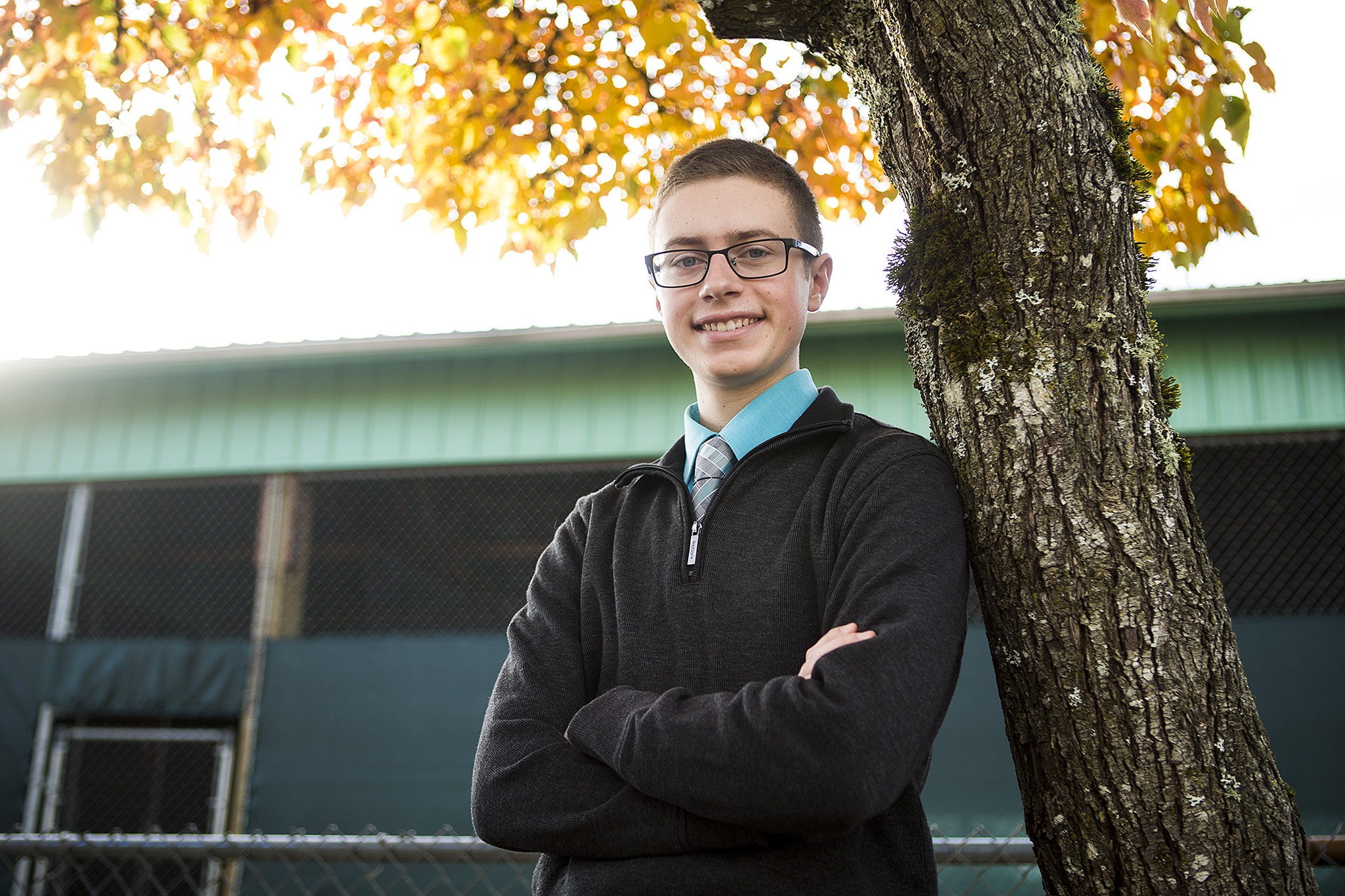 Lake Stevens senior and full-time Running Start student Jacob Anderson plans on studying computer science and engineering after high school. (Ian Terry / The Herald)