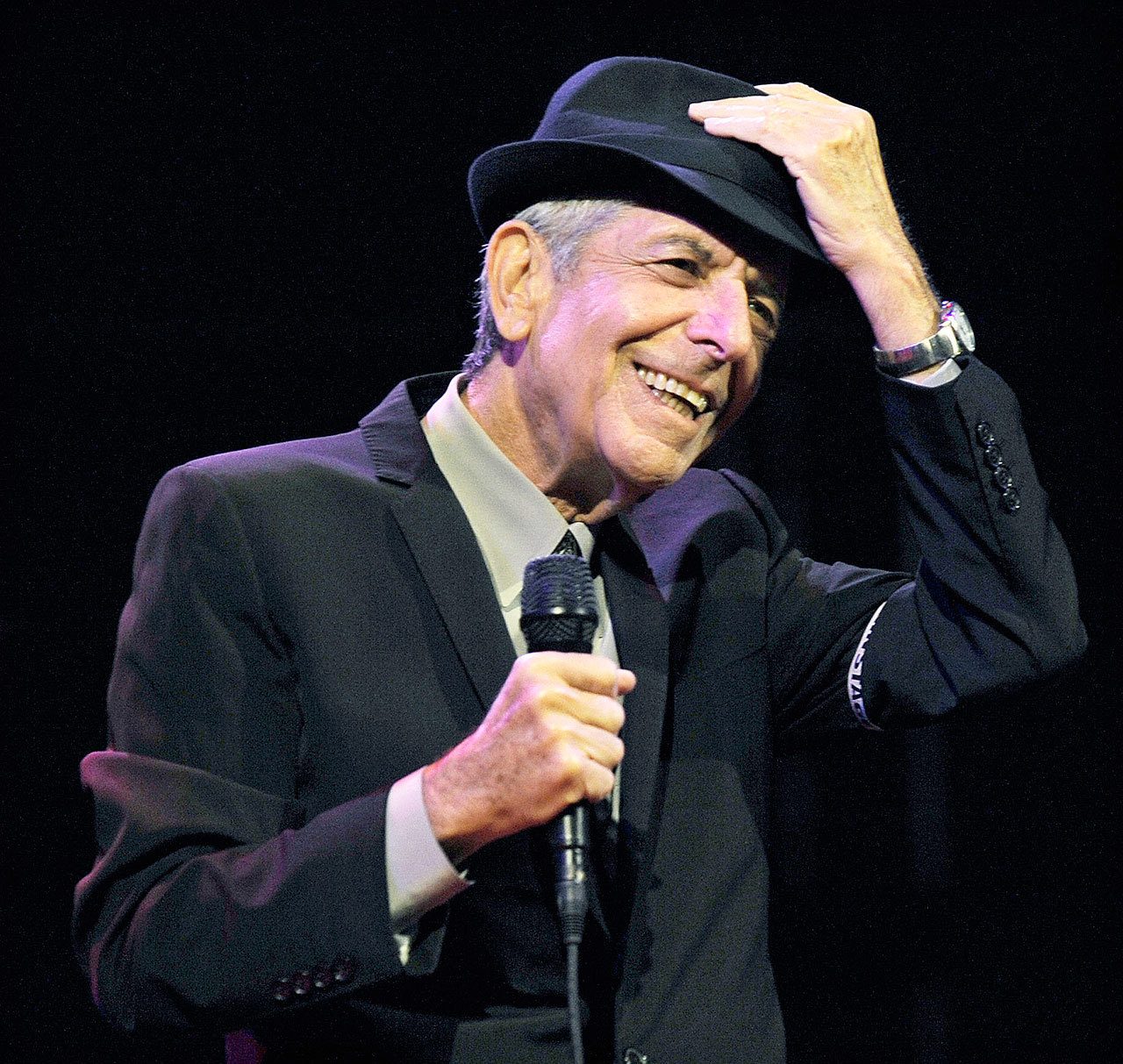 CORRECTS DATE OF STATEMENT - FILE - In this April 17, 2009, file photo, Leonard Cohen performs during the first day of the Coachella Valley Music & Arts Festival in Indio, Calif. Cohen, the gravelly-voiced Canadian singer-songwriter of hits like “Hallelujah,” “Suzanne” and “Bird on a Wire,” has died, his management said in a statement Thursday, Nov. 10, 2016. He was 82. (AP Photo/Chris Pizzello, File)