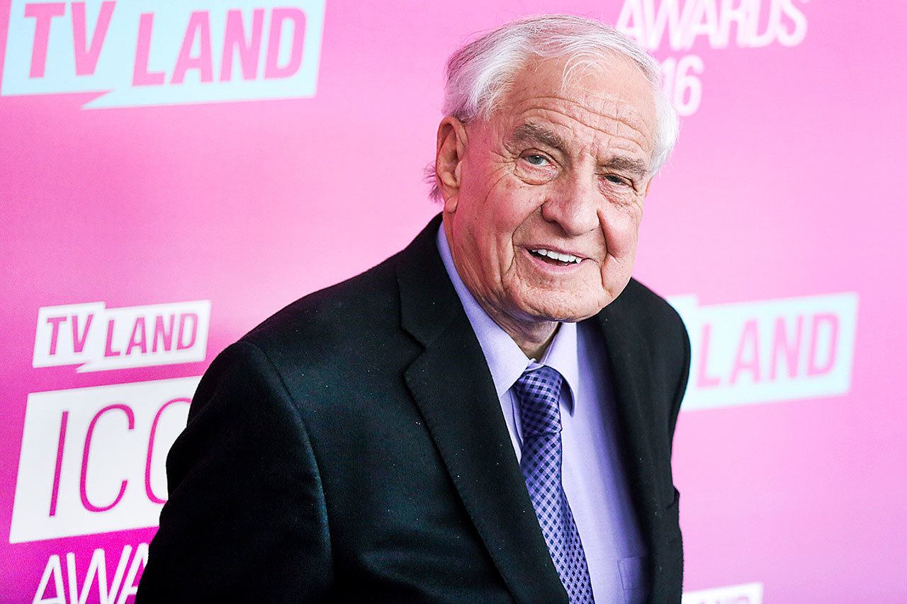 In this April 10, 2016, photo, Garry Marshall arrives at the 2016 TV Land Icon Awards at Barker Hangar in Santa Monica, California. (Photo by Rich Fury/Invision/AP, File)