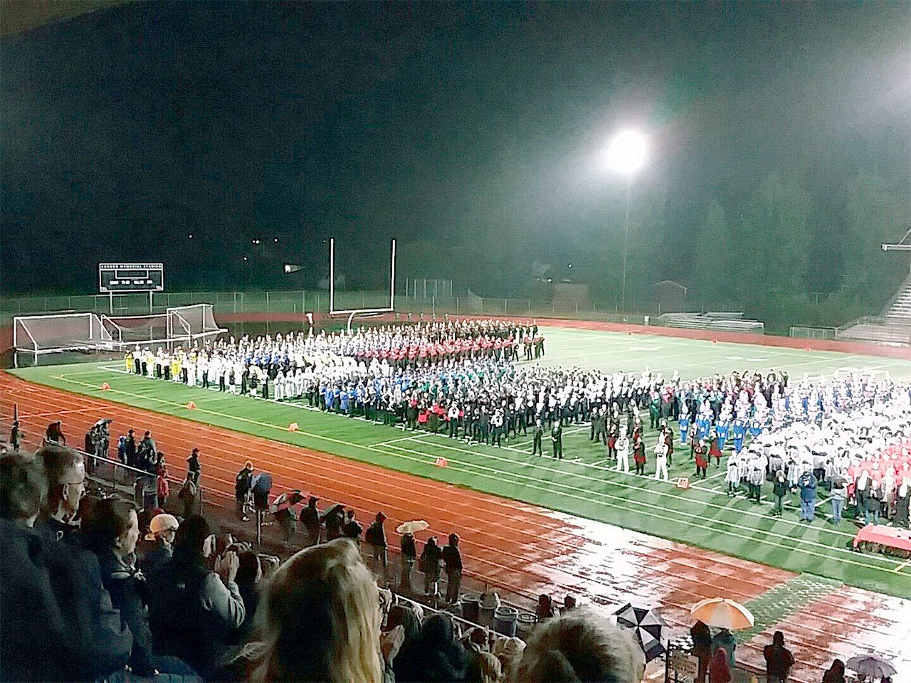 The Cascade High School Cascade Sound marching band and color guard held their final show Nov. 5 at the Auburn High School Veterans Day Marching Band Championships and won first place. (Contributed photo)