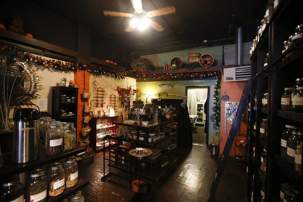Moddejongeճ Herbals on Hewitt Avenue across from Xfinity Arena offers teas and lotions among hundreds of other remedies. (Ian Terry / The Herald)
