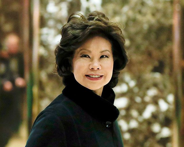 In this Nov. 21 photo, former Labor Secretary Elaine Chao arrives at Trump Tower in New York to meet with President-elect Donald Trump. Trump has picked Elaine Chao as Transportation secretary. (AP Photo/Carolyn Kaster)