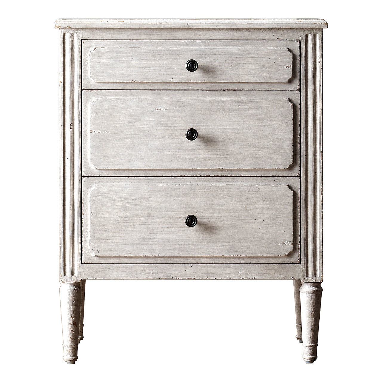 Nightstands with drawers, such as the Marcelle three-drawer nightstand ($619, rhbabyandchild.com), will help you keep a clean, uncluttered bedroom. (RH Baby & Child)