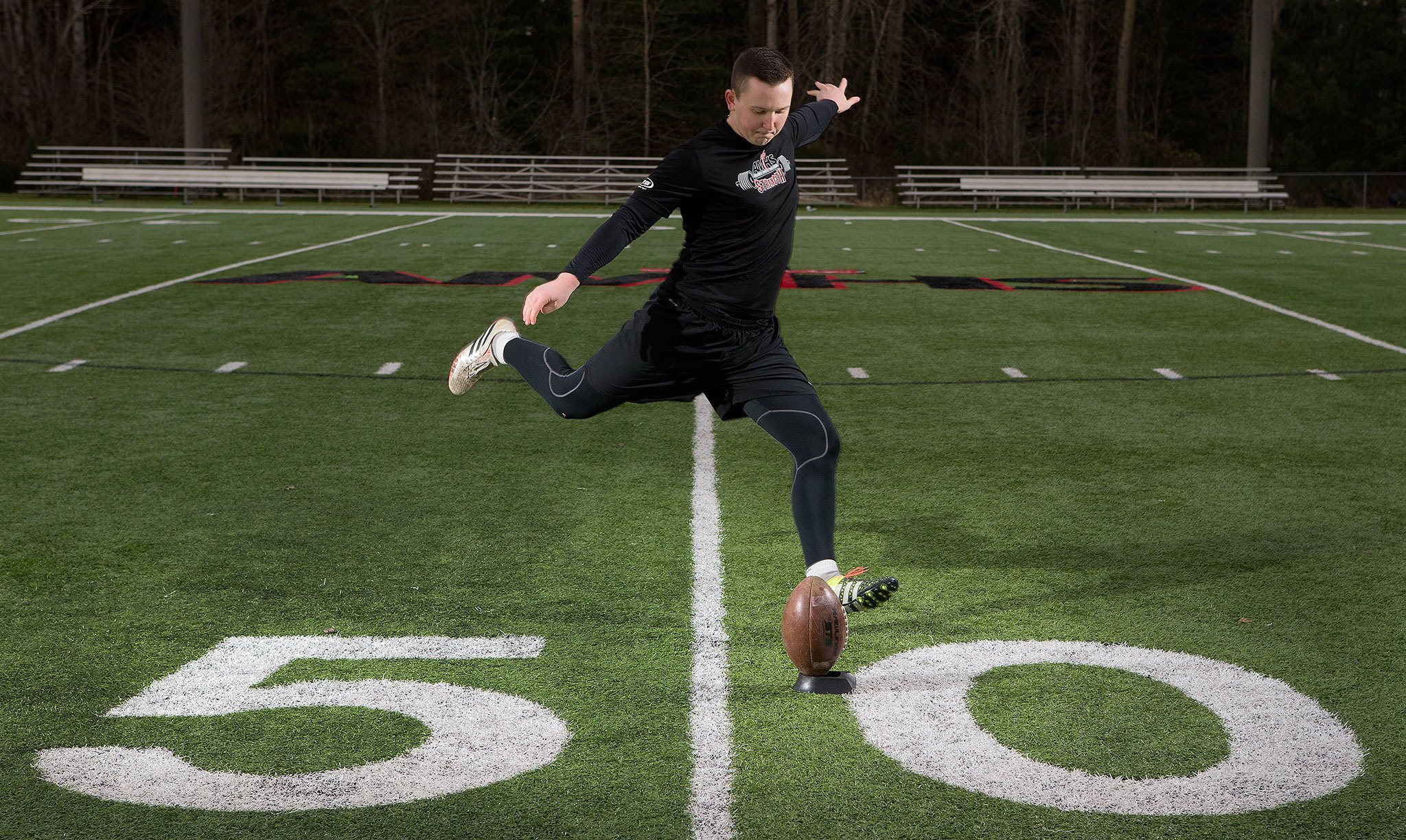Archbishop Murphy senior kicker Ryan Henderson kicked field goals of 56, 54 and 50 yards this past season. Henderson has received a preferred walk-on offer from the University of Washington football program. (Andy Bronson / The Herald)