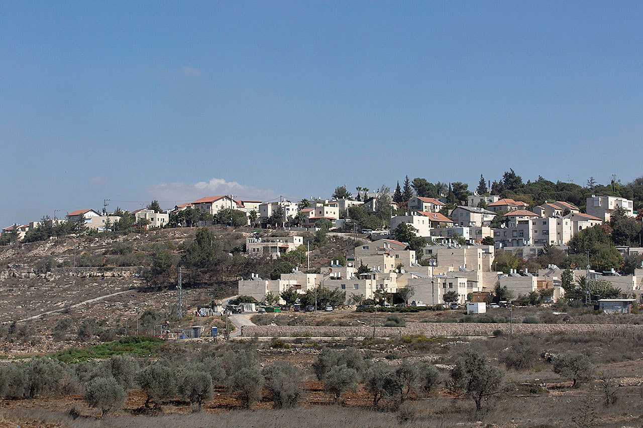 This Oct. 24 photo, shows part of the Israeli settlement of Beit El, near the West Bank city of Ramallah. Tax records show the family of U.S. president-elect Donald Trump’s son-in-law, Jared Kushner, has donated tens of thousands of dollars to Israeli settlement institutions in the West Bank in recent years. (AP Photo/Nasser Nasser)