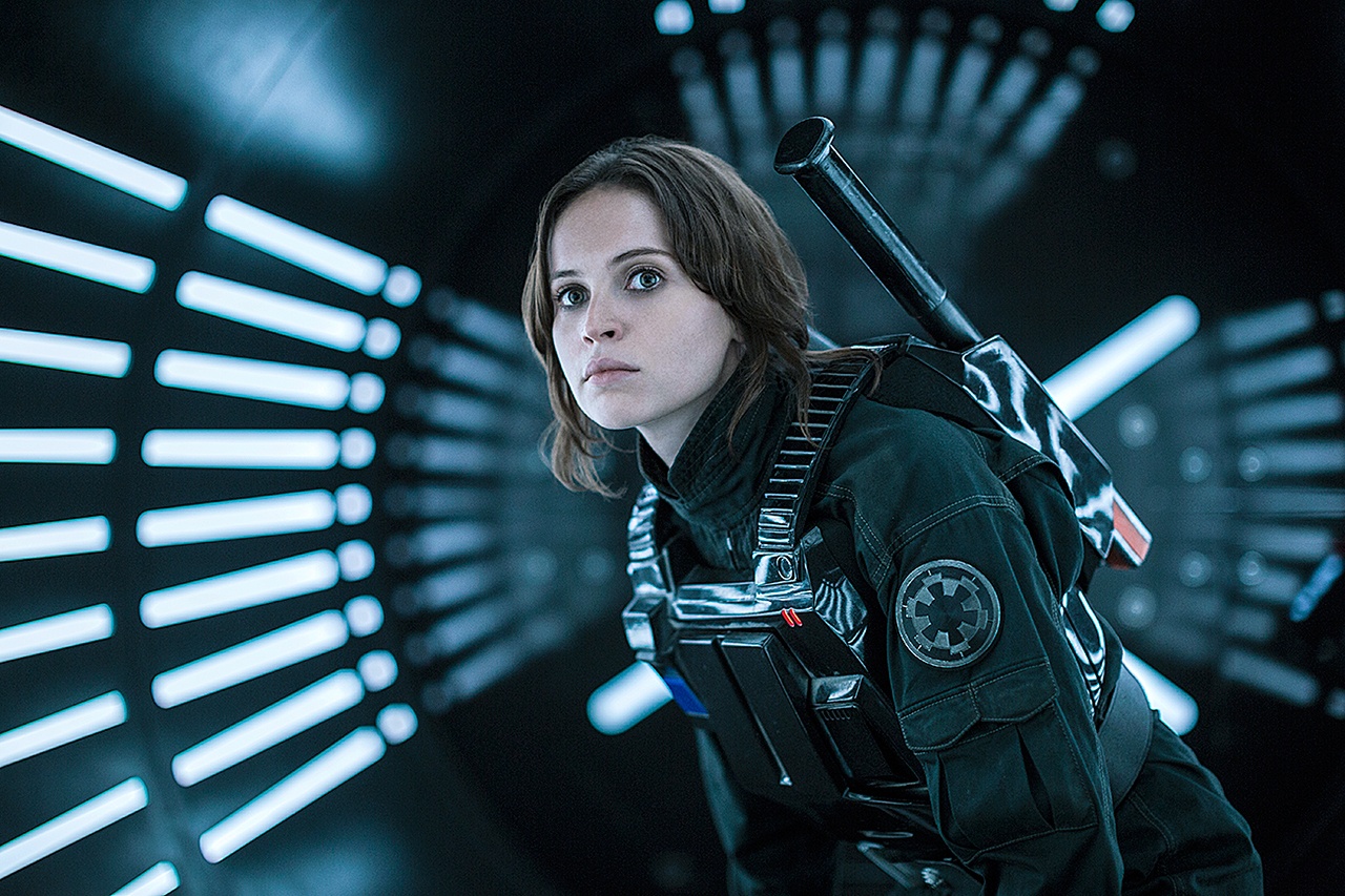 Felicity Jones stars as Jyn Erso in “Rogue One: A Star Wars Story.” (Jonathan Olley/Lucasfilm Ltd. via AP)