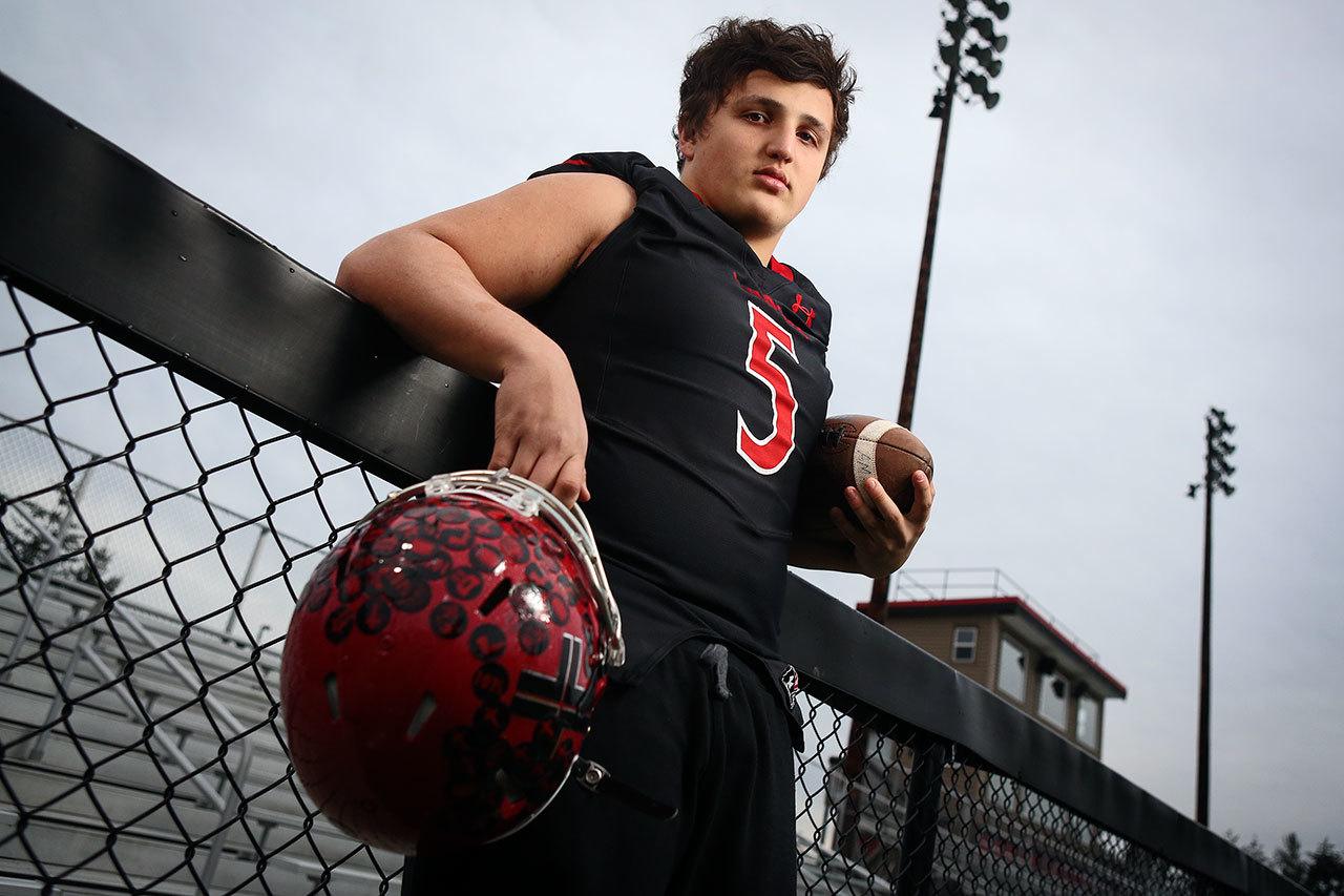 Ben Hines, a junior linebacker at Archbishop Murphy High School, is The Herald’s 2016 All-Area Defensive Player of the Year. (Kevin Clark / The Herald)