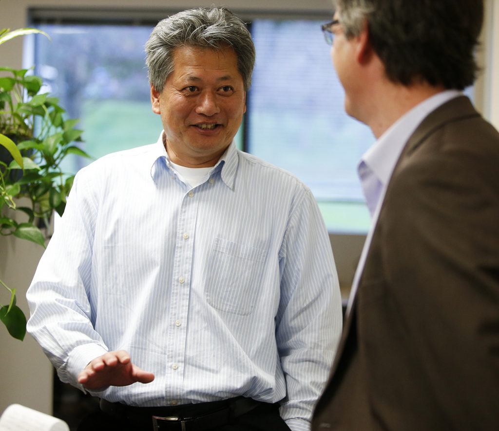 UniEnergy Technologies CEO Gary Yang co-founded the energy company in 2012. (Ian Terry / The Herald)
