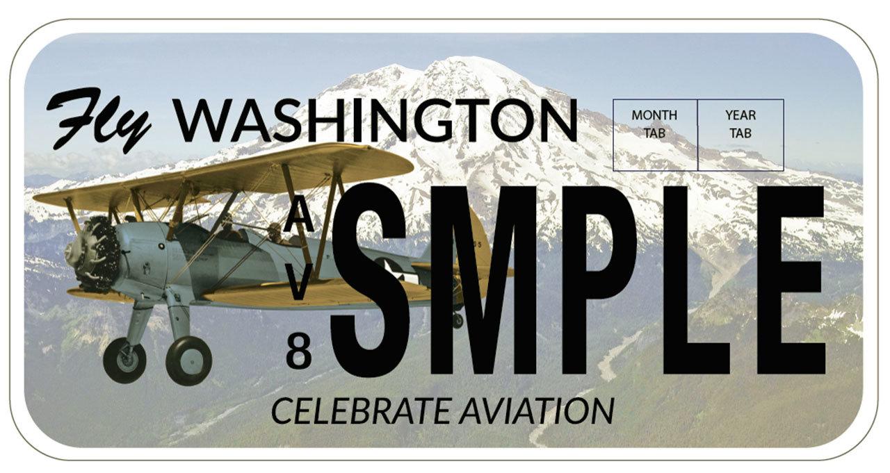 A special license plate recognizing aviation could be a new option for Washington state vehicle owners if a proposal for the plate is approved by the state Legislature. (Contributed)