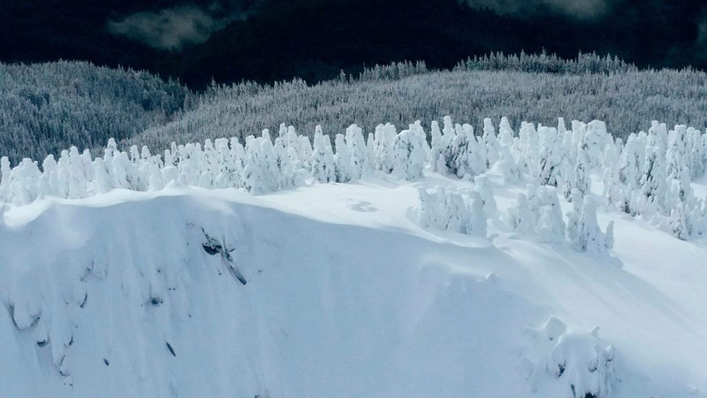 A Snohomish County sheriff’s Search & Rescue helicopter crew captured the snowfall in the Mount Baker-Snoqualmie National Forest earlier this month. (Snohomish County Sheriff’s Office)
