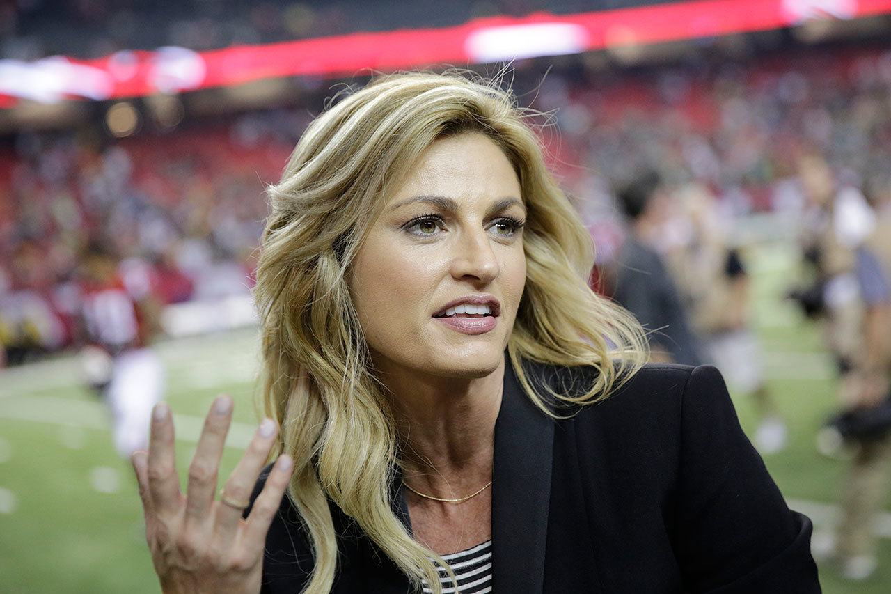 Fox Sports broadcaster Erin Andrews revealed in an interview with Sports Illustrated’s MMQB that was published Tuesday that she battled cervical cancer during the current NFL season. (AP Photo/David Goldman, File)