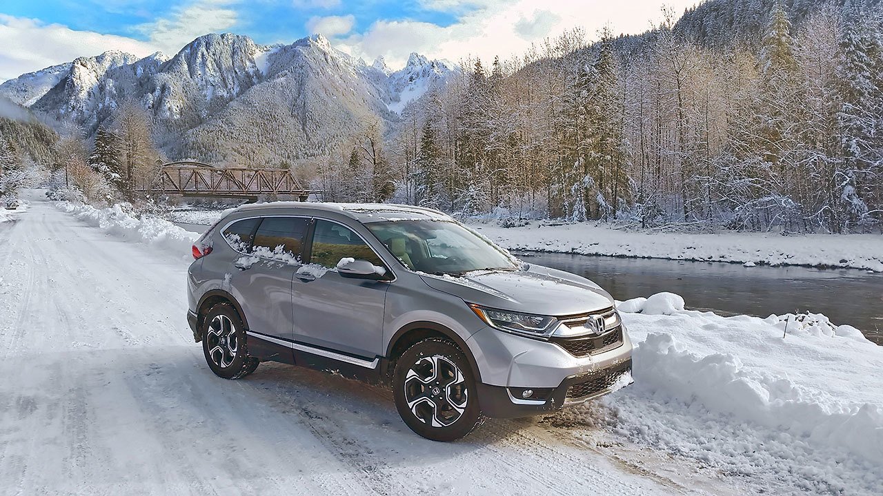 The 2017 Honda CR-V Touring AWD in Index. It handled beautifully in the snow and ice. (Greg Jarem photo)