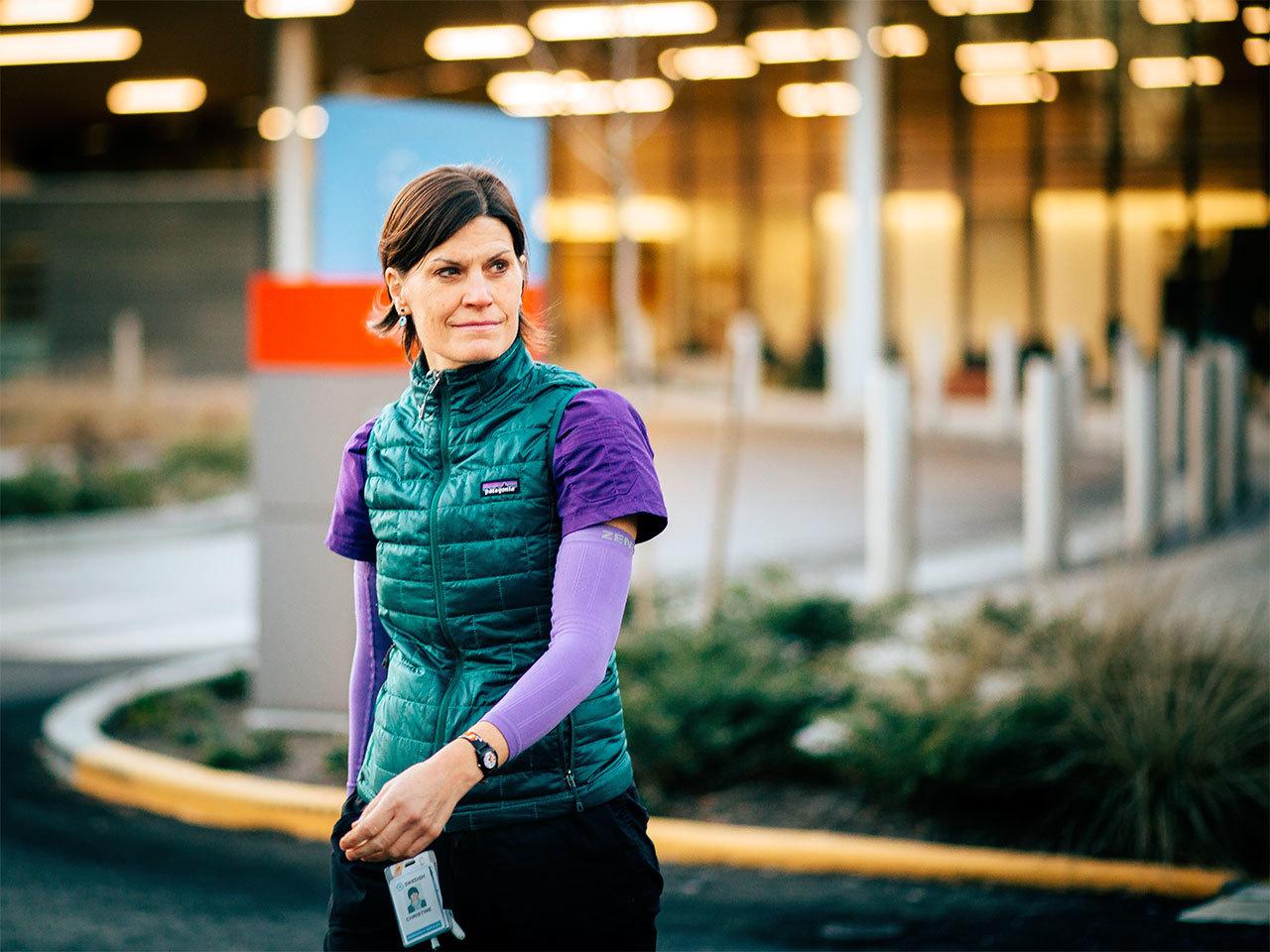 Chris Snow, of Seattle, was named by Community Transit as the Smart Commuter of the Third Quarter 2016 for commuting by bike and bus to her jobs as an emergency department technician at Swedish Hospital in Edmonds. (Contributed photo)