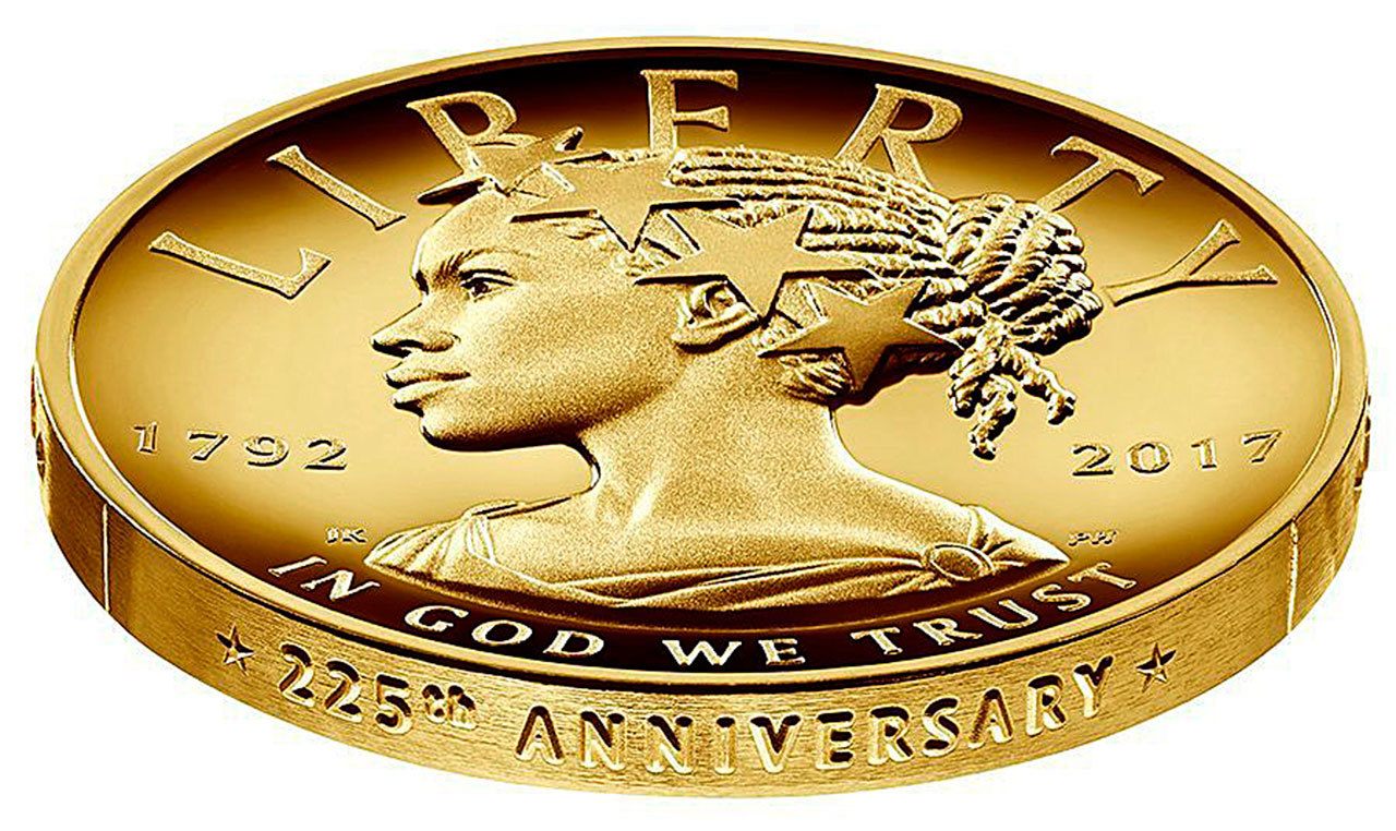 The design for the 2017 American Liberty 225th Anniversary Gold Coin. The coin is worth $100. (U.S. Mint)