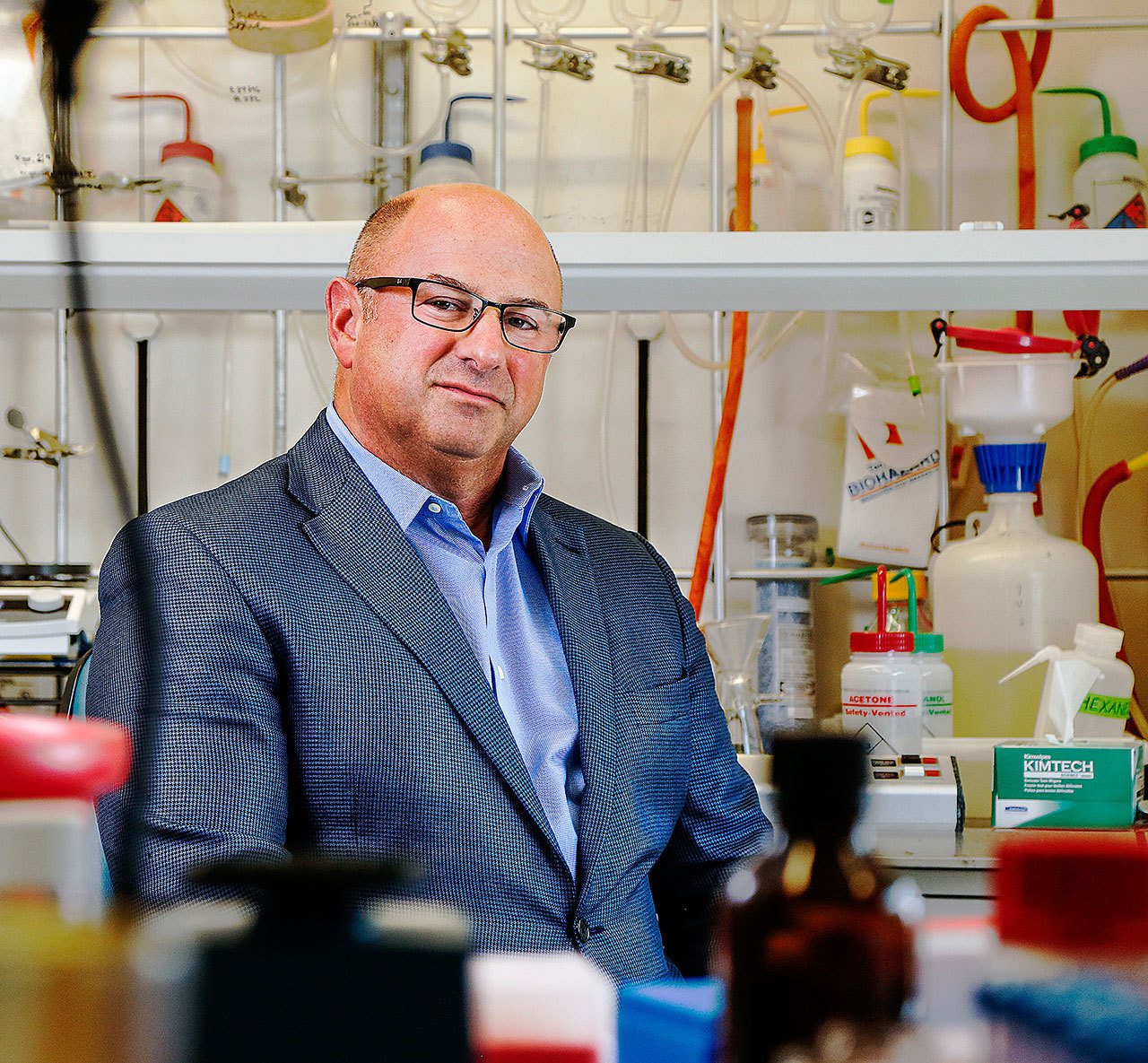 Seattle Genetics founder and chief executive Clay Siegall. (Dan Bates/The Herald)