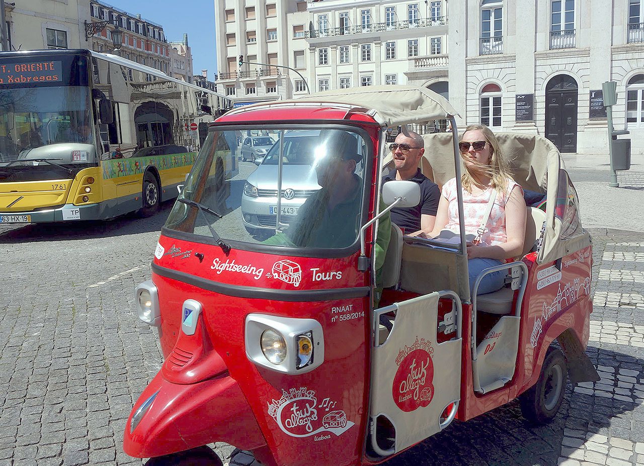 Little tuk-tuks are a fun way to sightsee around Lisbon.