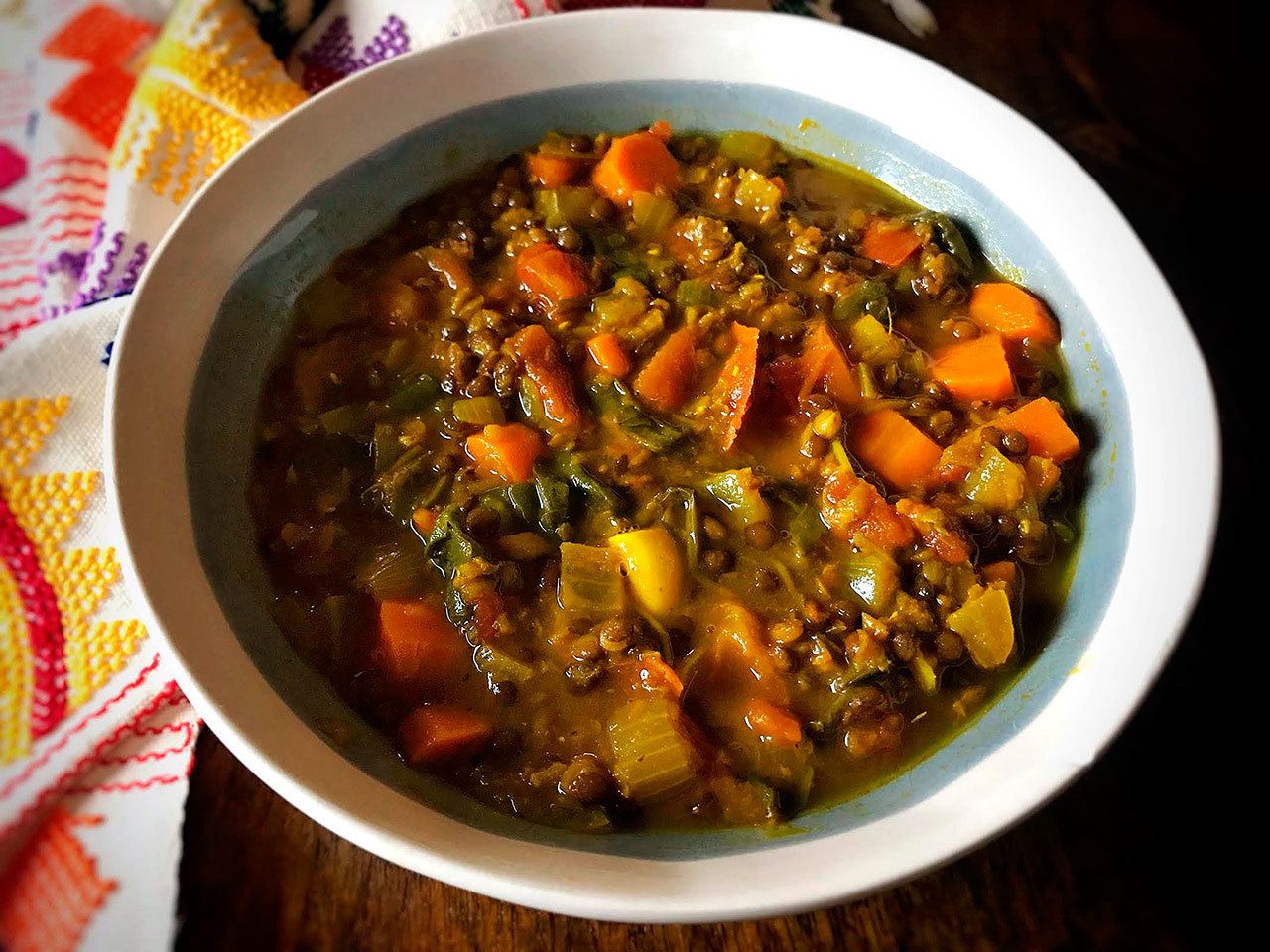 Green lentil and baby kale super-detox soup can help you kick the blahs. (Leslie Brenner/Dallas Morning News/TNS)